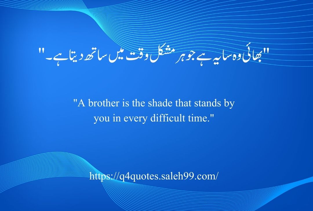 Brother Quotes in Urdu